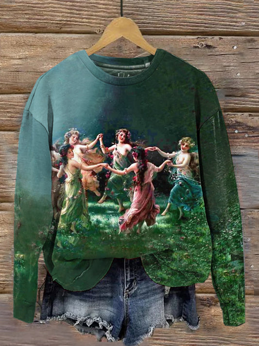 Süßes Sweatshirt mit „Girls Dance Together“-Print