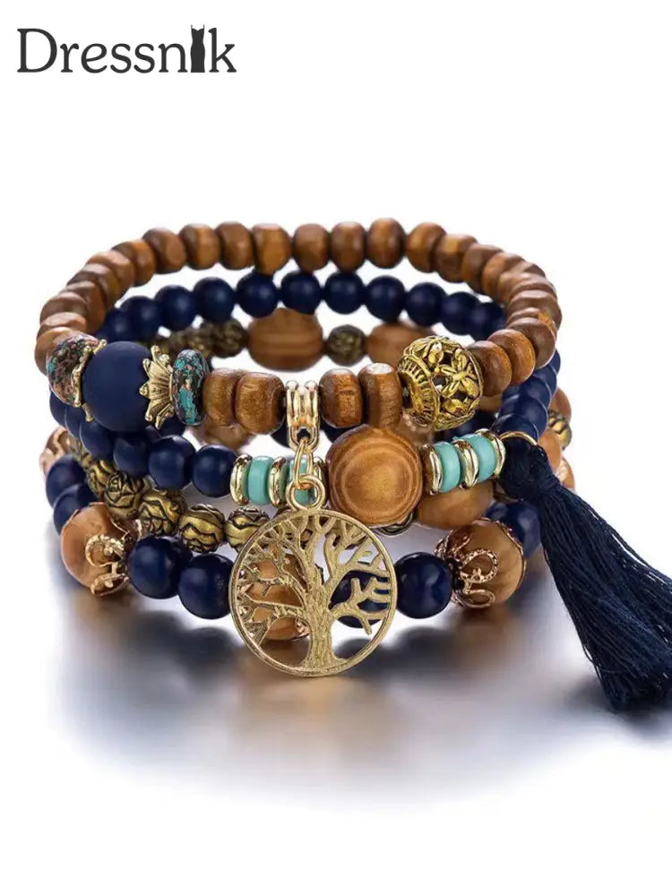 4-teilige Armband-Sets für Damen Königsblau / EINS