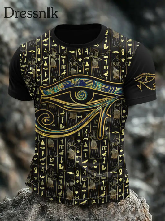 Ägyptisches Auge des Horus lässige T Shirts für Männer Schwarz / S