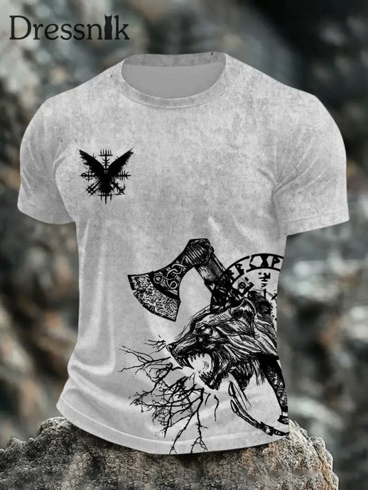 Bedrucktes T-Shirt für Herren Viking Weiß / S