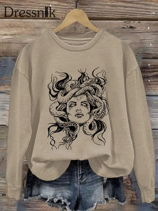 Damen Medusa Sweatshirt Aprikose / S