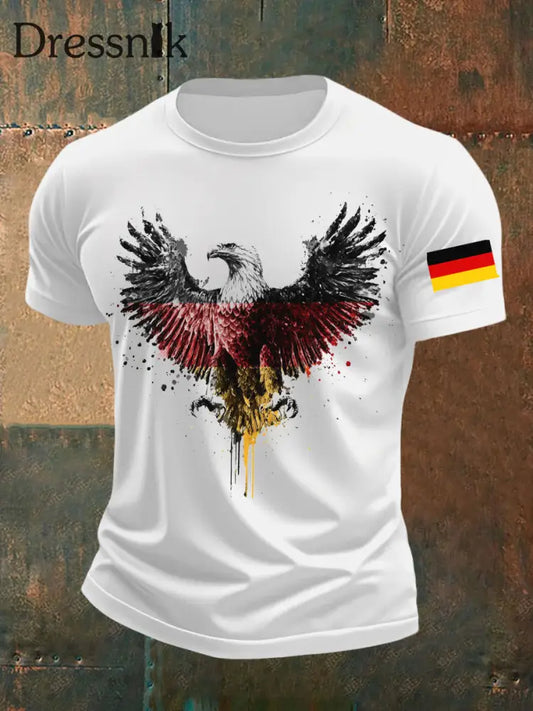 Deutschland bedrucktes T-Shirt für Männer Weiß / S