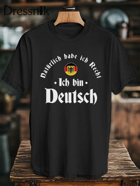 Deutschland Print T-Shirt für Männer Schwarz / S