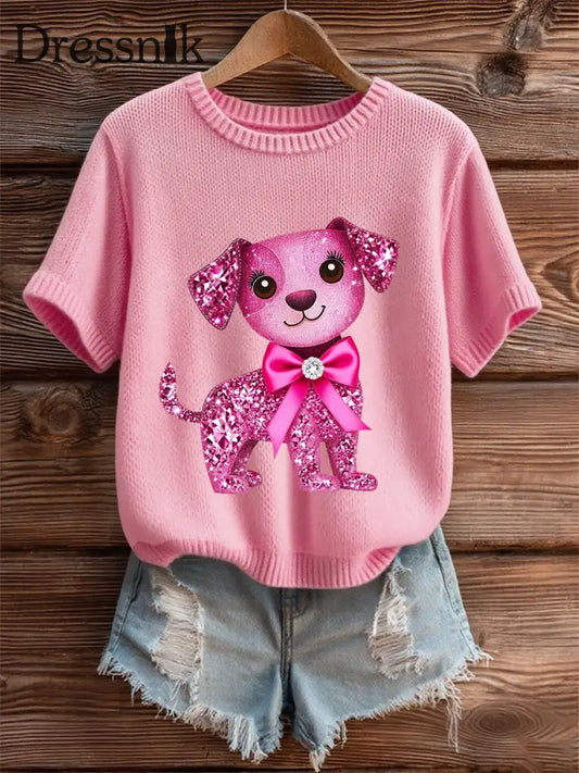 Frauen Brustkrebs Bewusstsein Rosa Band Kurzarm T Shirt Rosa / S