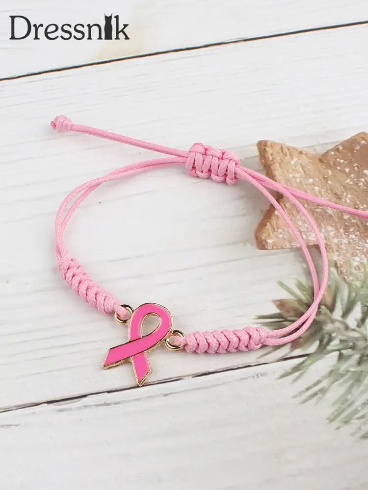Frauen Brustkrebs rosa verstellbares Armband Rosa / EINS