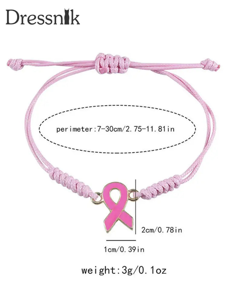 Frauen Brustkrebs rosa verstellbares Armband Rosa / EINS