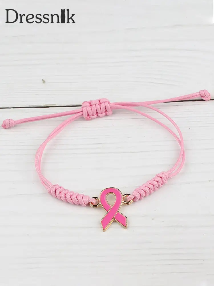 Frauen Brustkrebs rosa verstellbares Armband Rosa / EINS