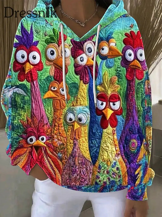 Frauen Thanksgiving Truthahn Print Casual Hoodie als bild / S