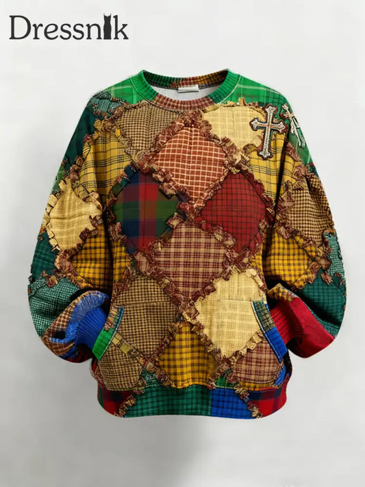 Frauen Weihnachten kombiniert mit Glaubens druck Regelmäßiges Sweatshirt als bild / S