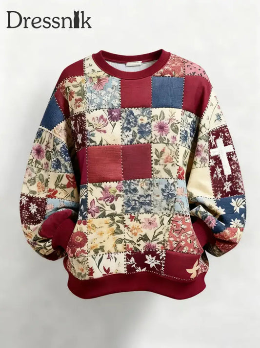 Frauen Weihnachten kombiniert mit Glaubens druck Regelmäßiges Sweatshirt als bild / S