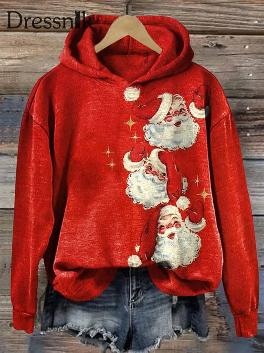 Frauen Weihnachts mann regelmäßige Sweatshirt Rot / S