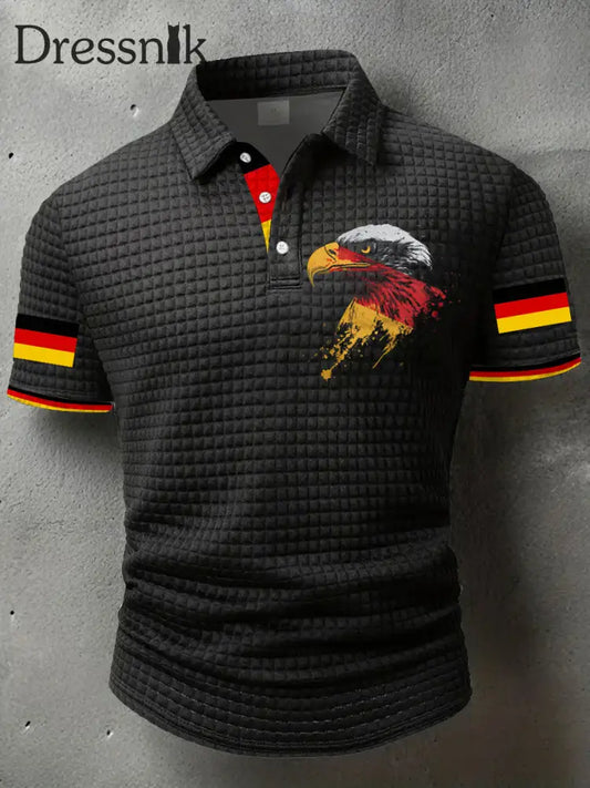 Herren Deutschland bedruckte Freizeit-Tops Schwarz / S