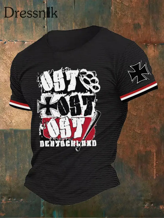 Herren Ost Ost Ost Ost Deutschland T-Shirt Schwarz / S