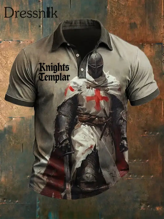 Herren Retro Ritter Faith Kurzarm Polo-Shirt als bild / S