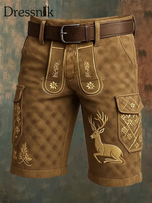 Herren Retro Western Art Print Freizeit hosen A / S