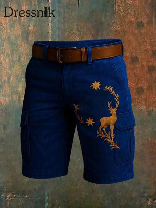 Herren Retro Western Art Print Freizeit hosen A / S