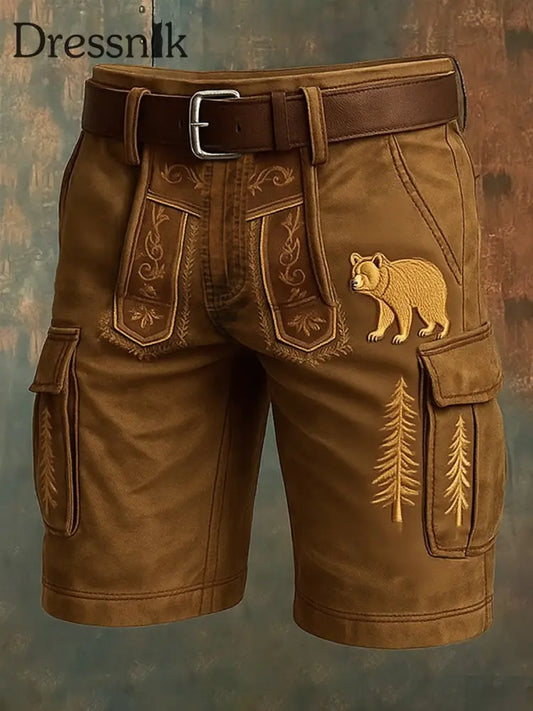 Herren Retro Western Art Print Freizeit hosen A / S