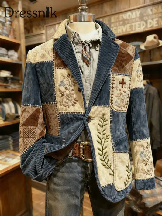 Herren Retro Western Style Casual Blazer als bild / S