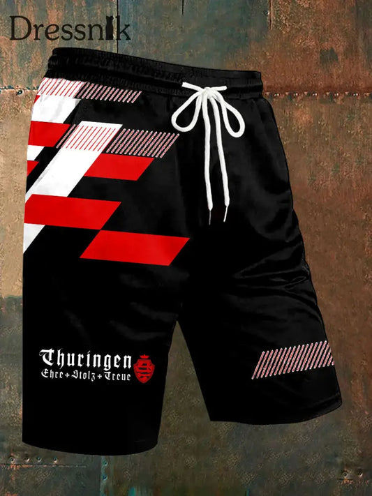 Herren-Shorts ThĂŒ ringen ehre stolz treu Schwarz / S