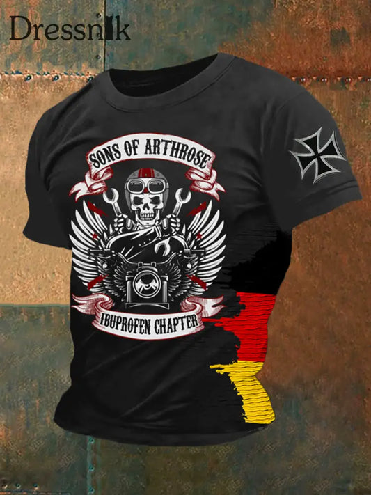 Herren-Söhne von Arthrrose bedrucktes Kurzarm-T-Shirt Schwarz / S