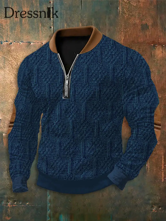 Herren Sweatshirt im westlichen Stil lässig als bild / S