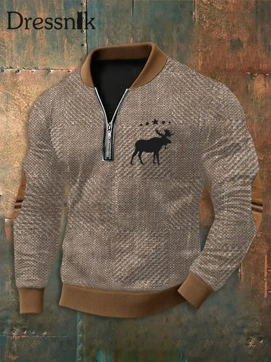 Herren Sweatshirt im westlichen Stil lässig als bild / S