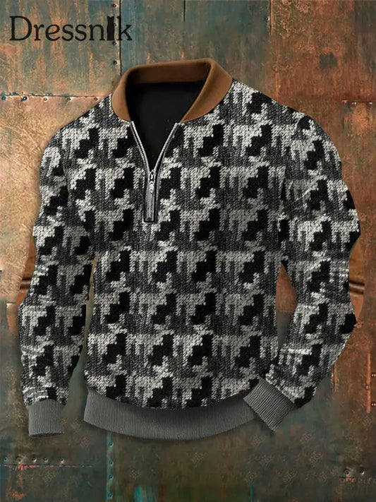 Herren Sweatshirt im westlichen Stil lässig als bild / S