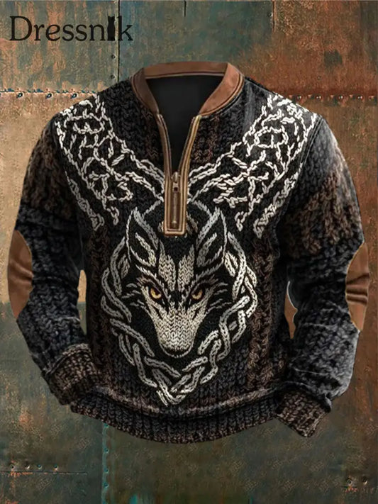 Herren Sweatshirt mit Viking-Pullover-Print als bild / S