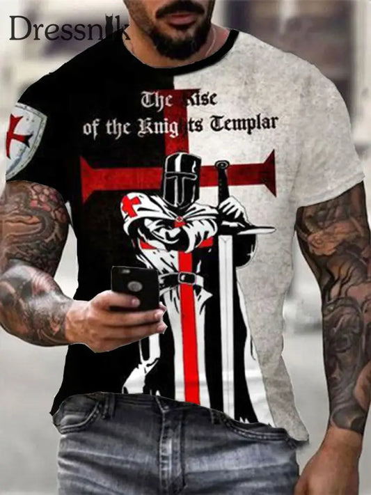 Herren-T-Shirt mit Eisernen Kreuz druck als bild / S