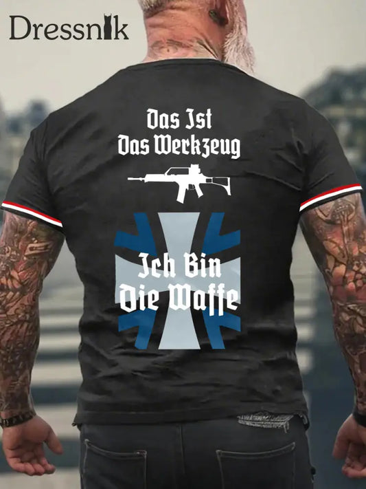 Herren T-Shirt mit kurzen Ärmeln Schwarz / S