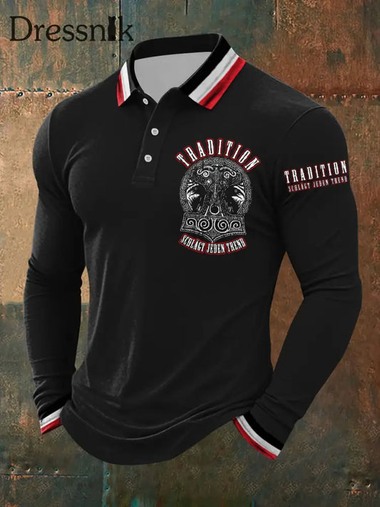 Herren tradition schlÀgt jeden langÀrmliges Polos hirt Schwarz / S
