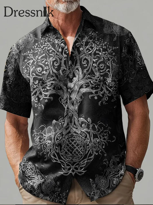 Herren Viking Hemden Schwarz / S