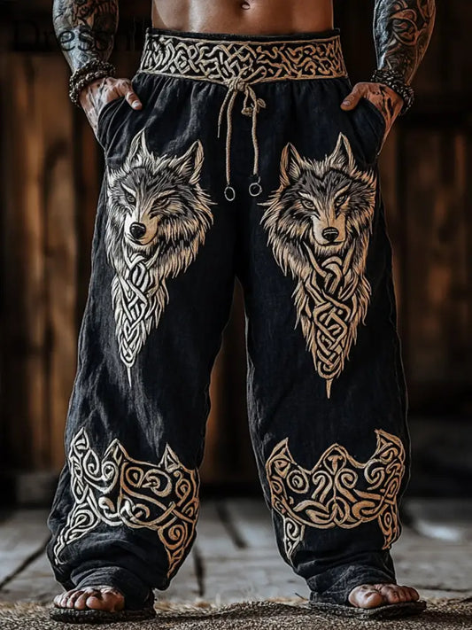 Herren Viking lose Hose Schwarz / S