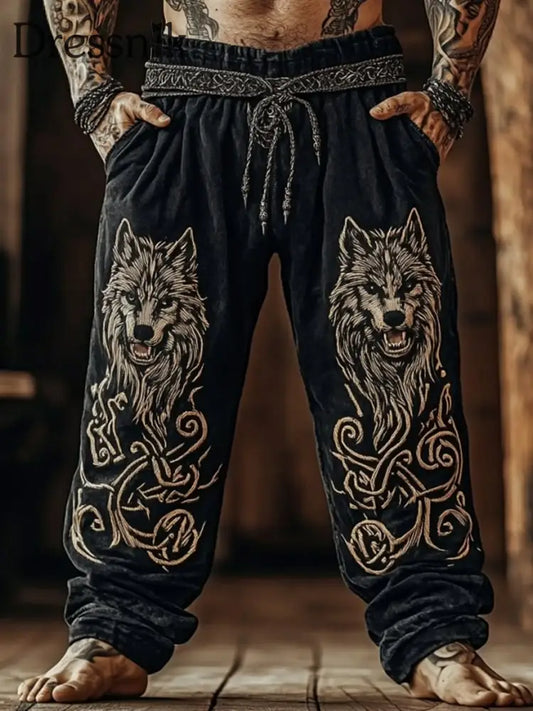 Herren Viking lose Hose Schwarz / S