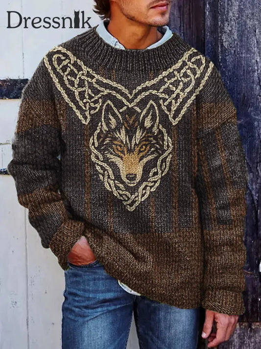 Herren Viking Pullover Braun / S