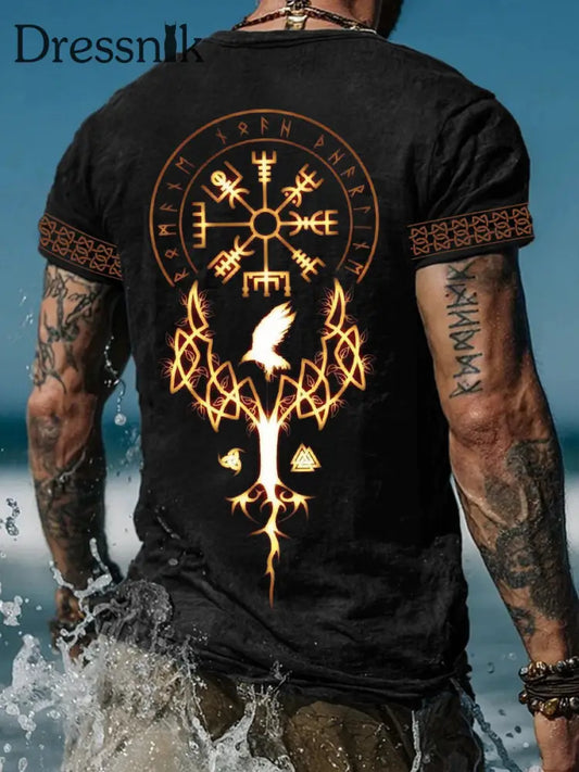 Herren Viking T-Shirts Schwarz / S