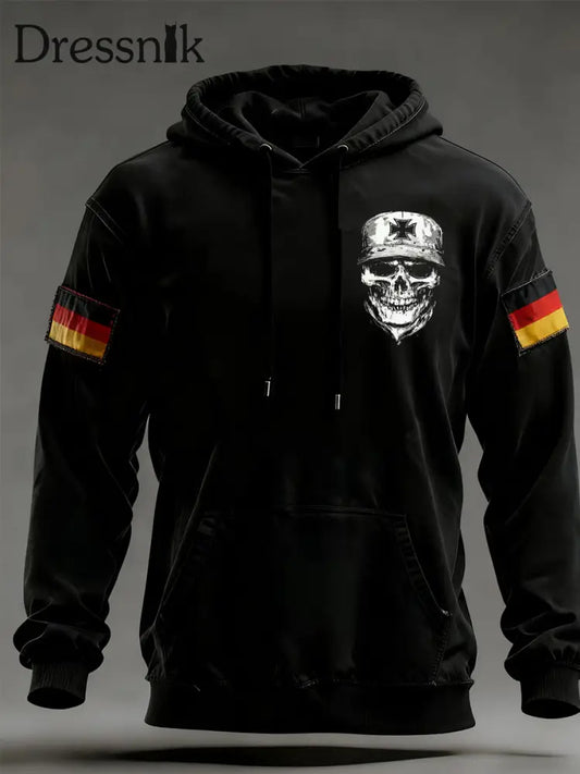 Herren Vintage Deutsche Flagge Kunstdruck Hoodie A / S
