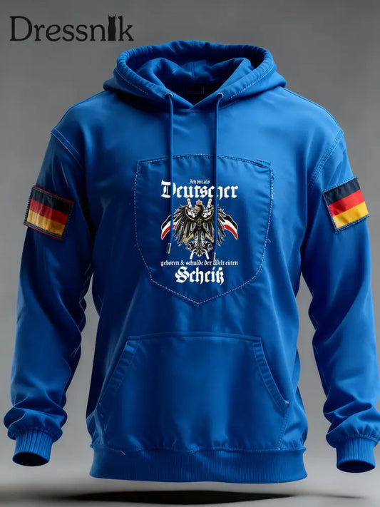 Herren Vintage Deutsche Flagge Kunstdruck Hoodie A / S