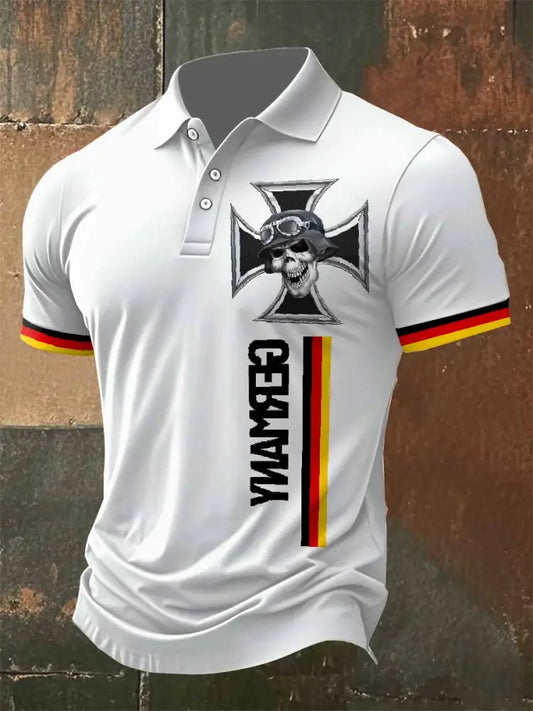 Herren Vintage Eisernes Kreuz Poloshirt als bild / S