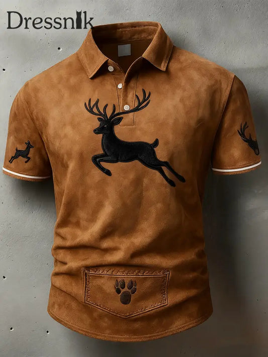 Herren Vintage Holiday Business Casual Polo Shirt A / S