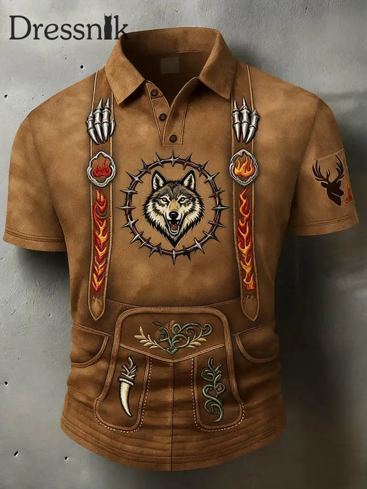 Herren Vintage Holiday Business Casual Polo Shirt A / S