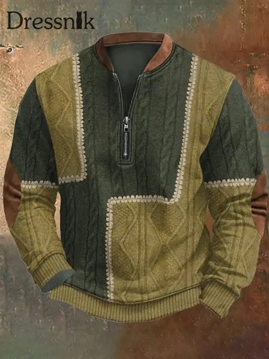 Herren Vintage Western bedrucktes Casual Sweatshirt als bild / S