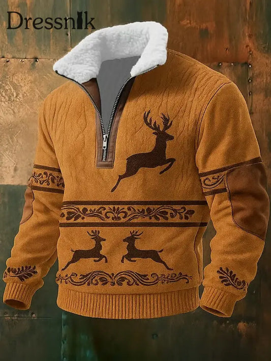 Herren Vintage Western bedrucktes Casual Sweatshirt als bild / S