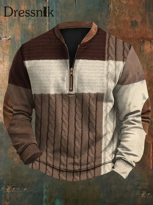 Herren Vintage Western bedrucktes Casual Sweatshirt als bild / S