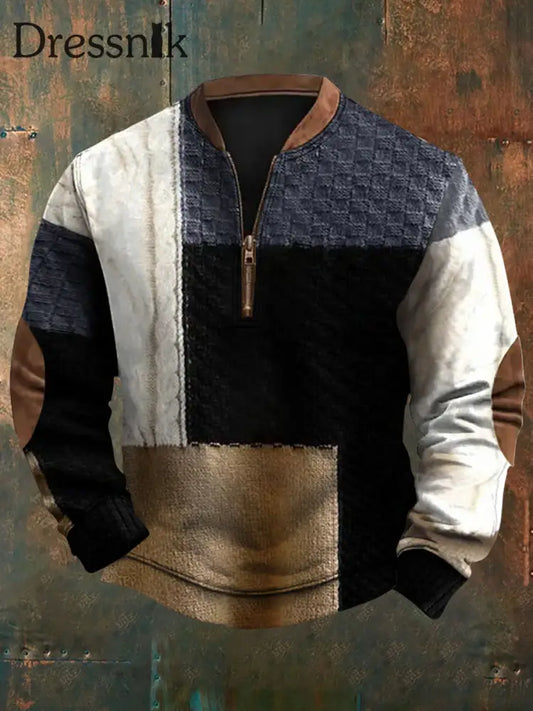 Herren Vintage Western bedrucktes Casual Sweatshirt als bild / S