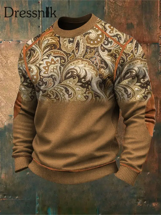 Herren Vintage Western bedrucktes Sweatshirt A / S