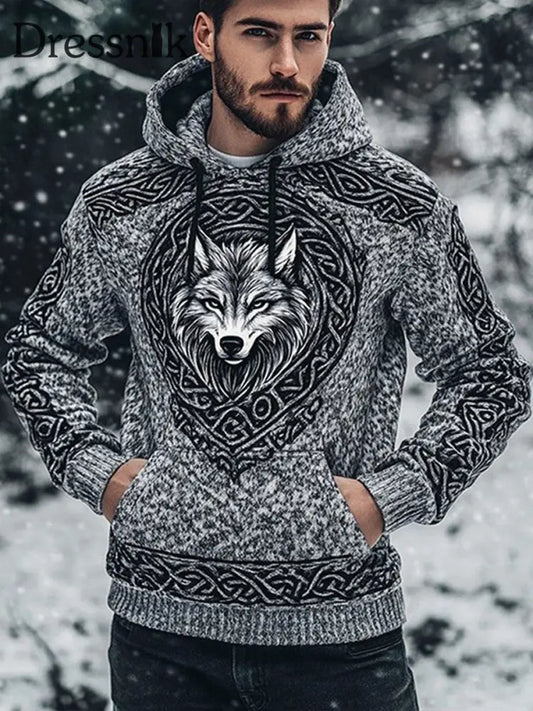 Kapuzen pullover für Herren Viking Grau / S