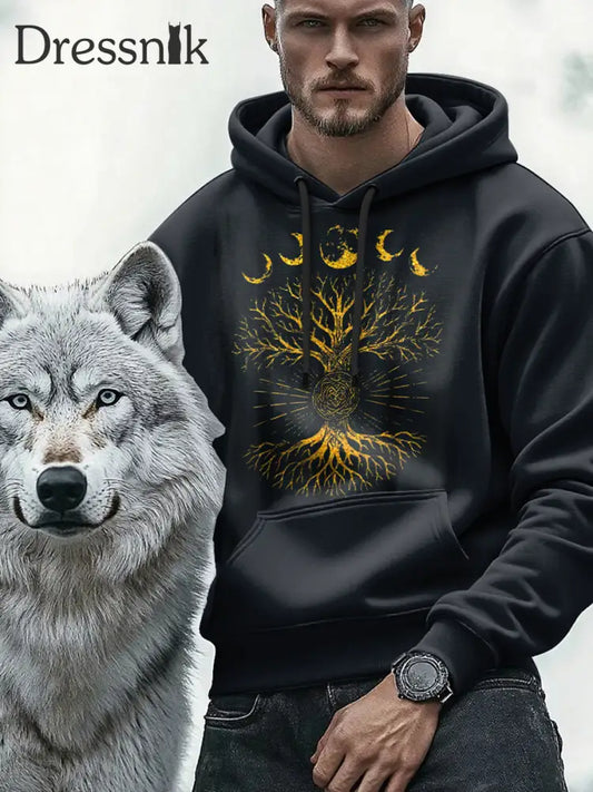 Kapuzen pullover für Herren Viking Schwarz / S