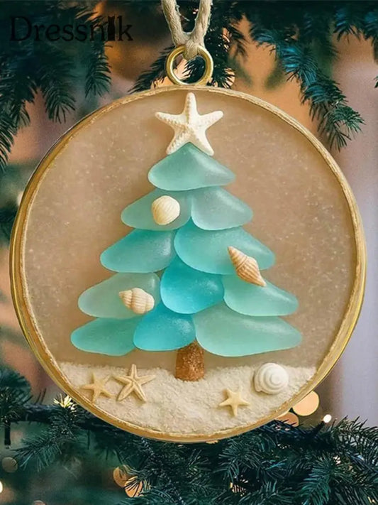 Küsten-Weihnachtsbaum-Ornament als bild / EINS