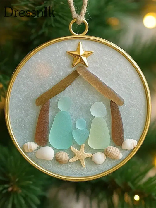 Küsten-Weihnachtsbaum-Ornament als bild / EINS